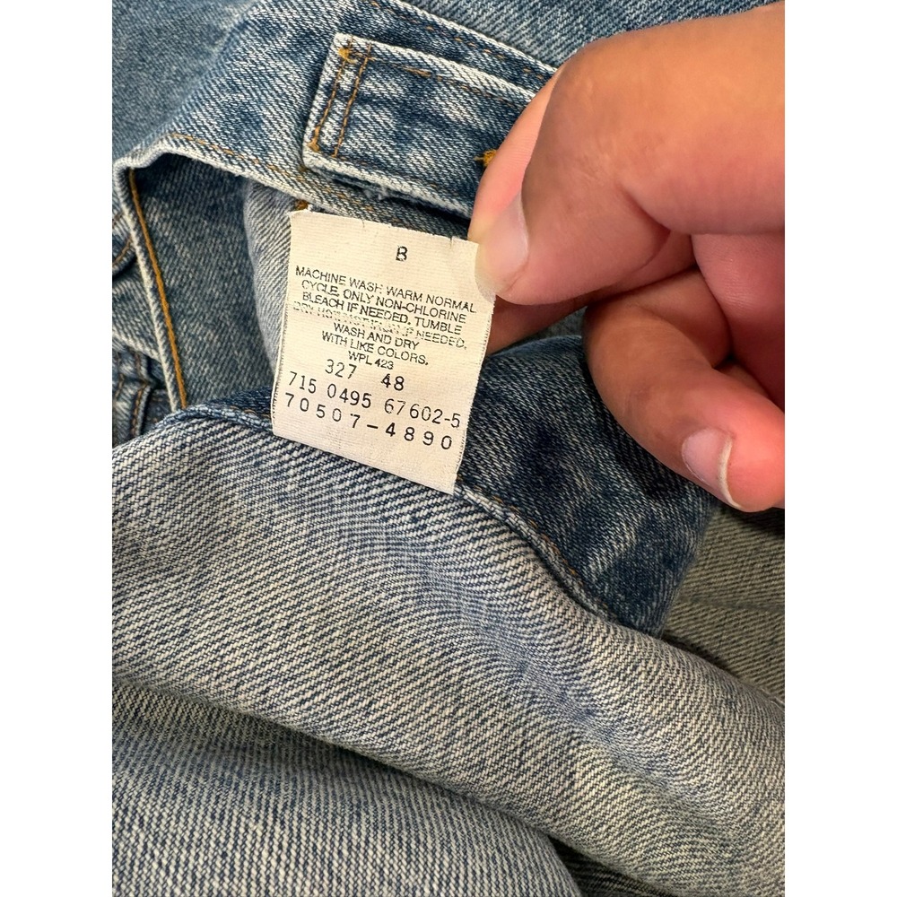 Vintage 90s Levi's 70507 Type III Trucker Jacket USA Made Large Denim Blue Faded - Picture 6 of 16